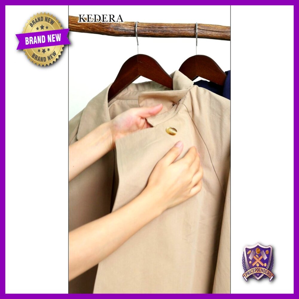 Cropped Trench Coat Classic Double-Breasted Lapel Y2K Chic Casual Outerwear - Picture 7 of 7